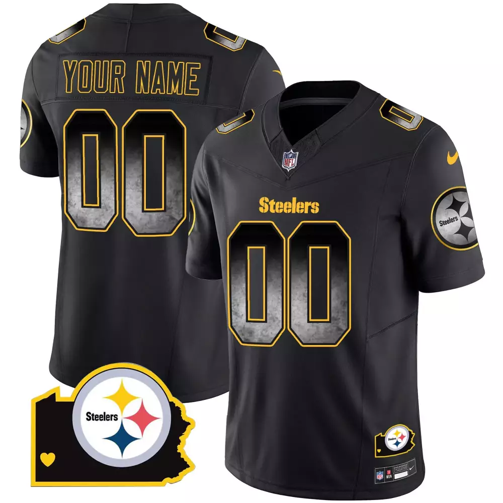 black youth pittsburgh steelers 50th anniversary of super bowl ix patch vapor limited custom jersey v2 all stitched