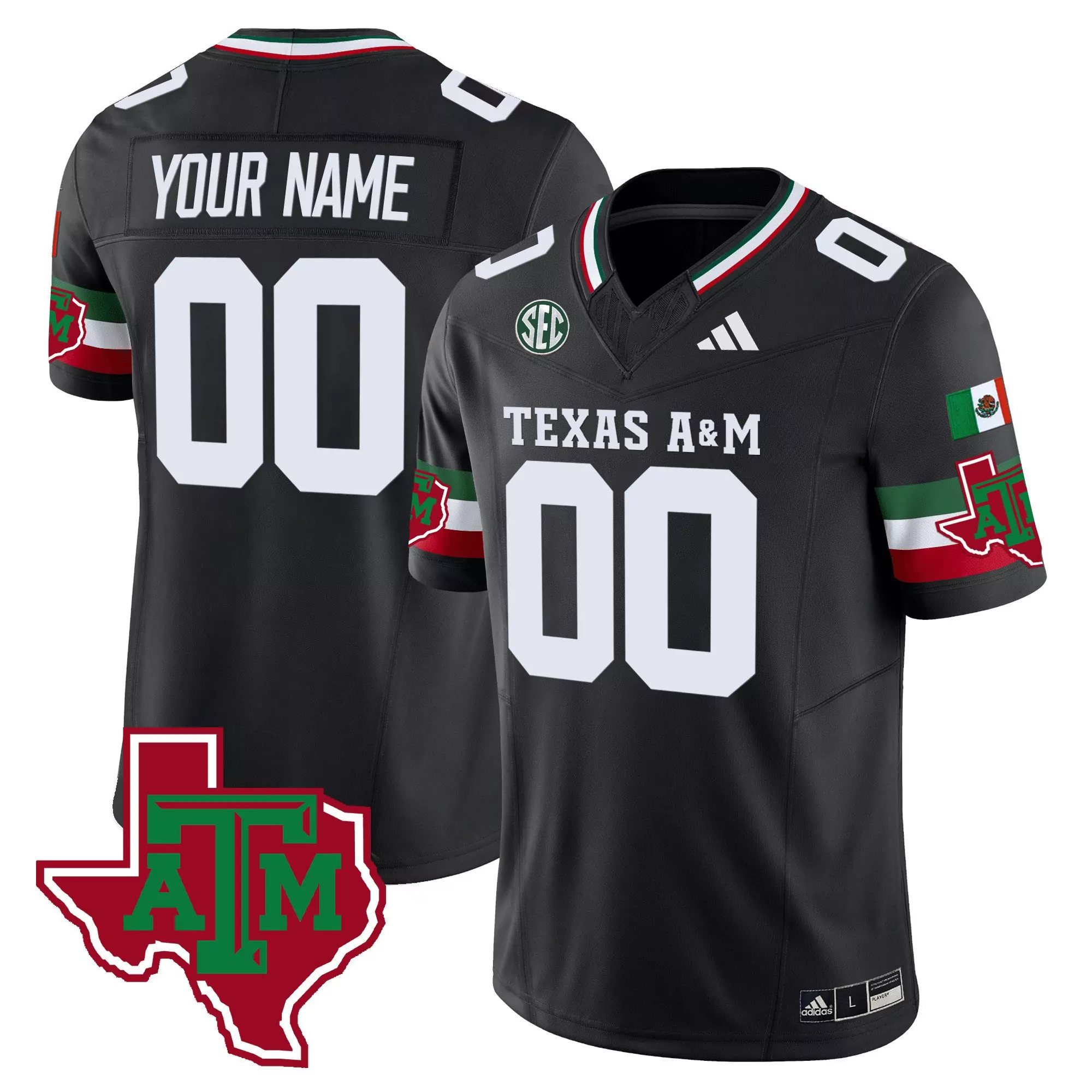 black limited youth texas am aggies custom name number jersey all stitched