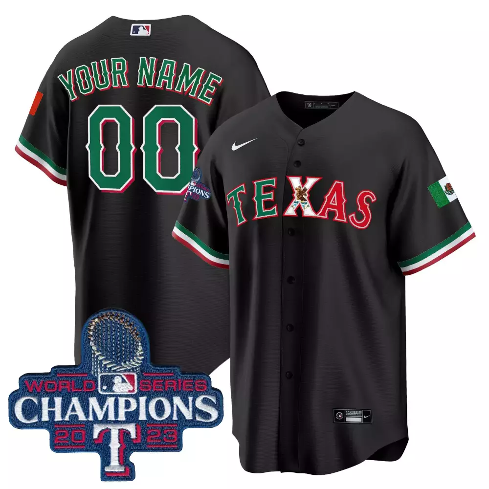 Texas Rangers Youth 2023 World Series Flex Base Jersey | Blue Stitched Custom Gear | For Men, Women & Youth