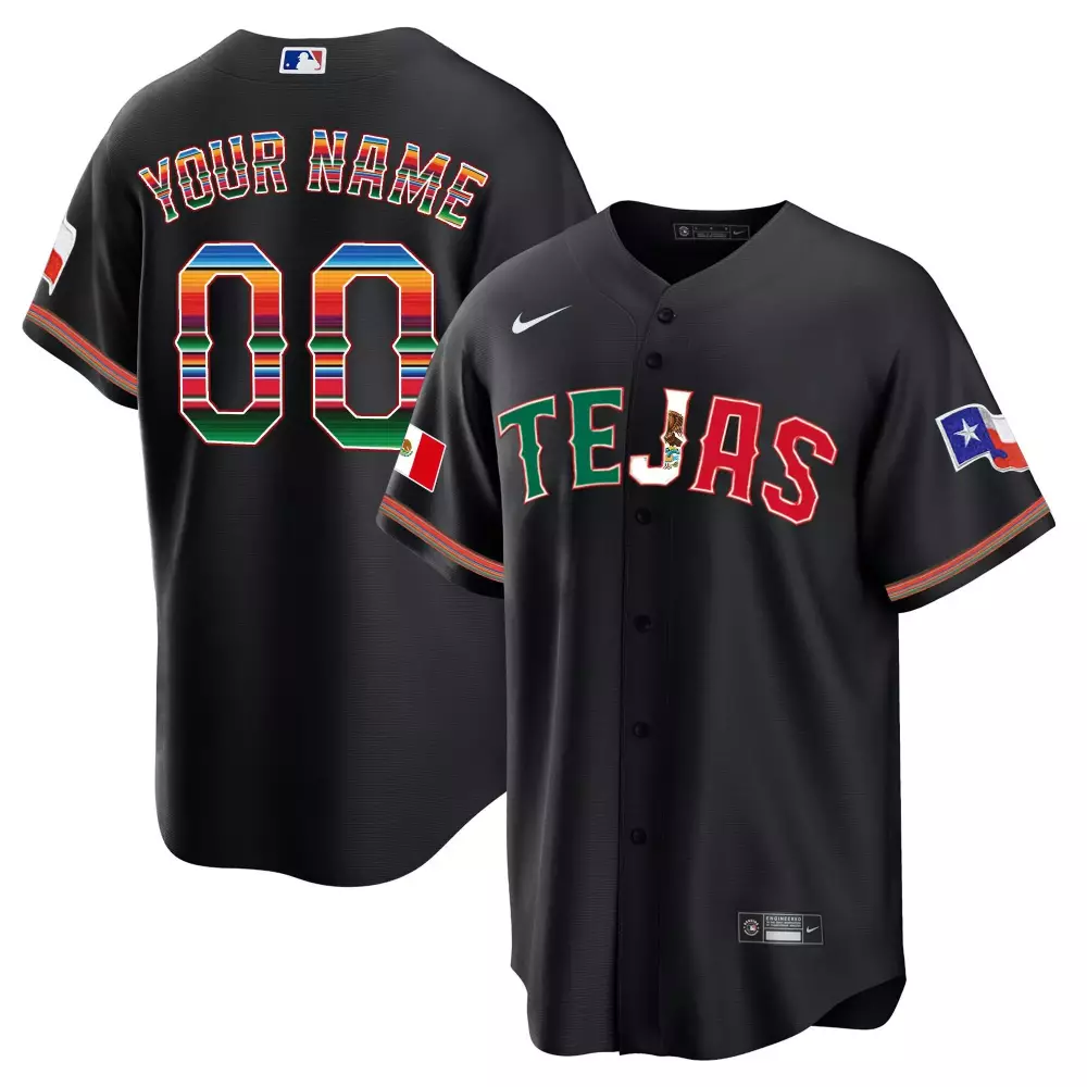 Texas Rangers Youth Black Custom Jersey | Arlington Champions Vapor Premier Limited | All Stitched | For Men, Women & Youth