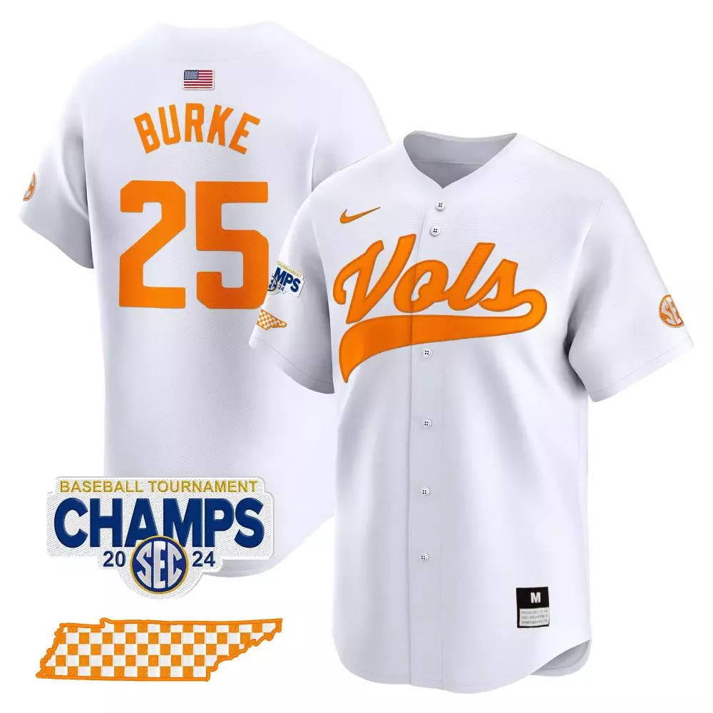 blake burke white mens tennessee volunteers 2024 independence day vapor premier limited jersey all stitched