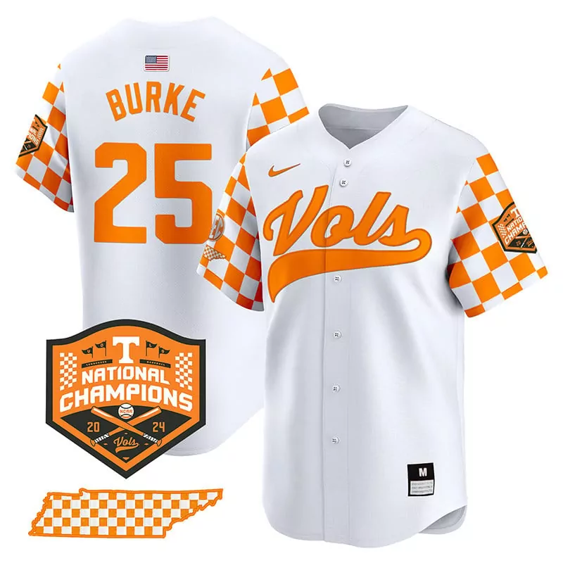 blake burke white mens tennessee volunteers 2024 independence day vapor premier limited jersey all stitched