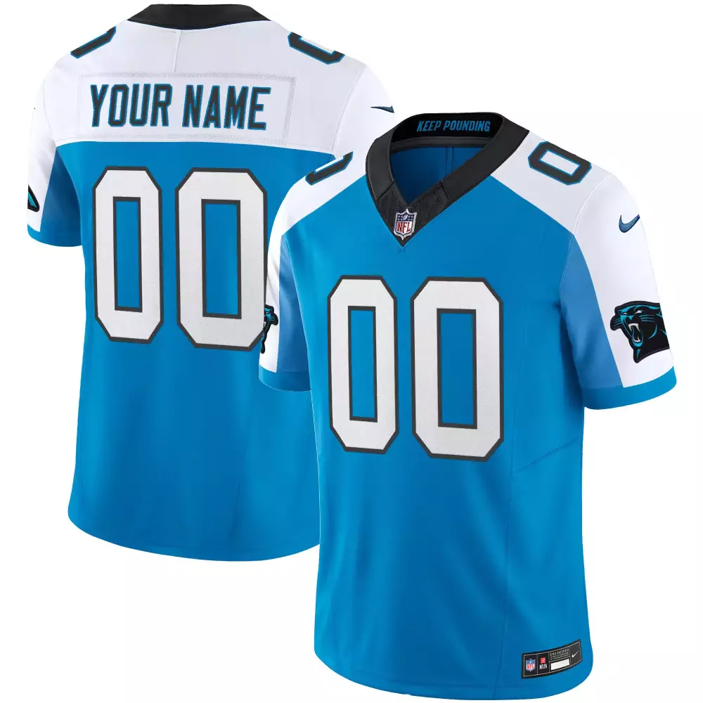 black youth carolina panthers vapor limited custom jersey carolina patch all stitched