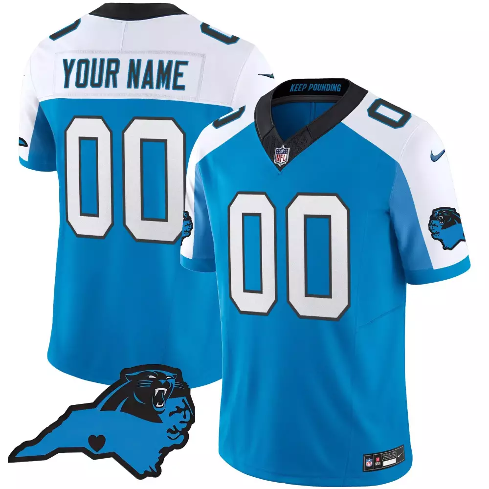 black youth carolina panthers vapor limited custom jersey carolina patch all stitched