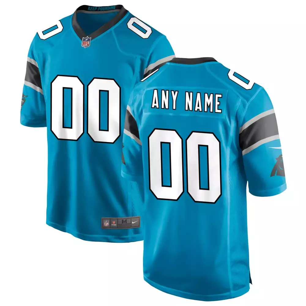blue alternate youth carolina panthers vapor limited custom jersey carolina patch all stitched