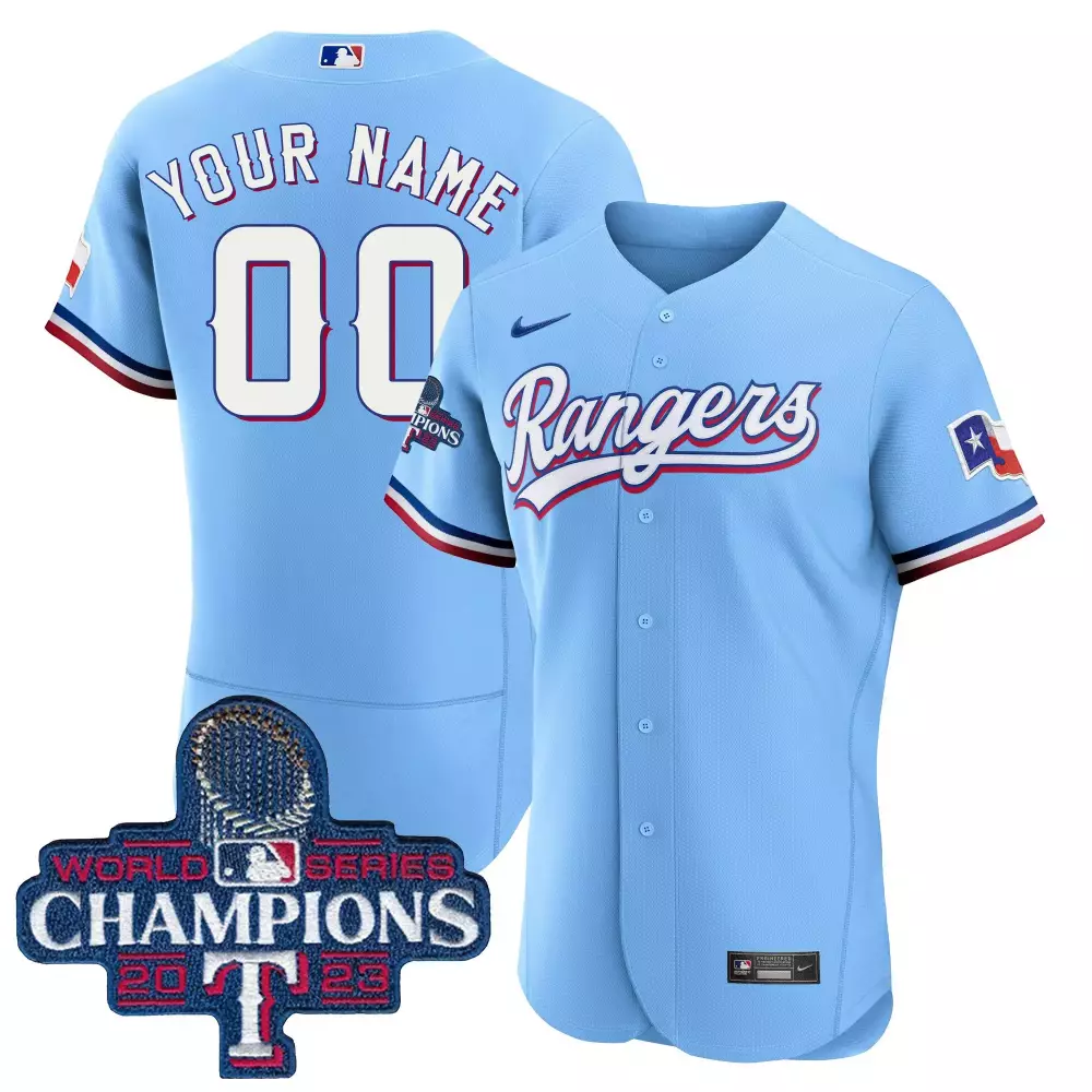 Texas Rangers 2023 World Series Champions Elite Jersey | Vapor Premier Stitched Fan Gear | For Men, Women & Youth