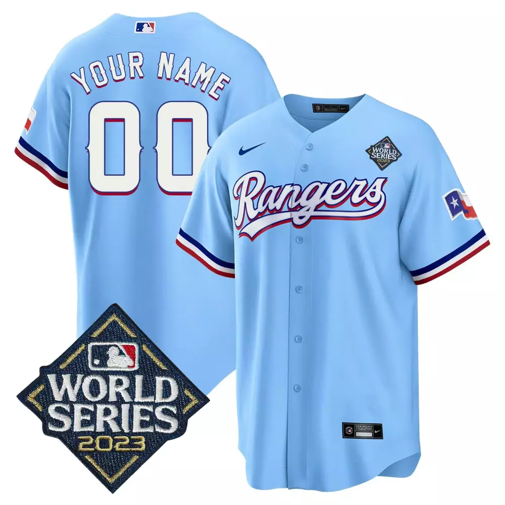 Texas Rangers 2023 World Series Cool Base Custom Jersey V2 | All Stitched | Fan Gear for Men, Women & Youth