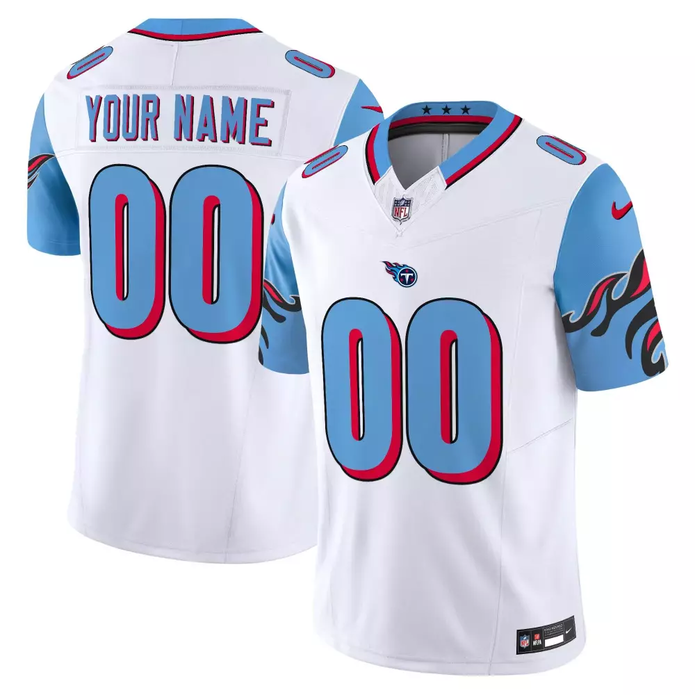 blue sleeves men tennessee titans 1997 throwback limited vapor custom jersey v2 all stitched