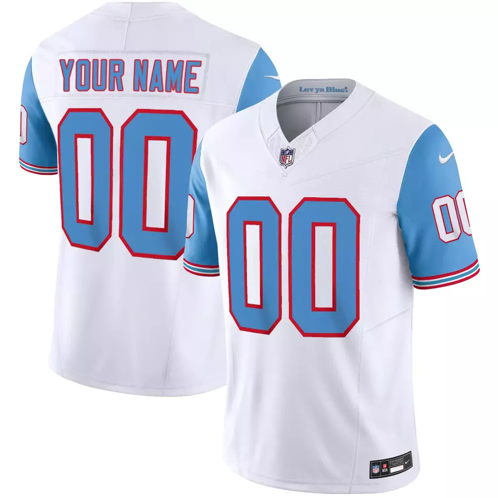 blue sleeves men tennessee titans 1997 throwback limited vapor custom jersey v2 all stitched