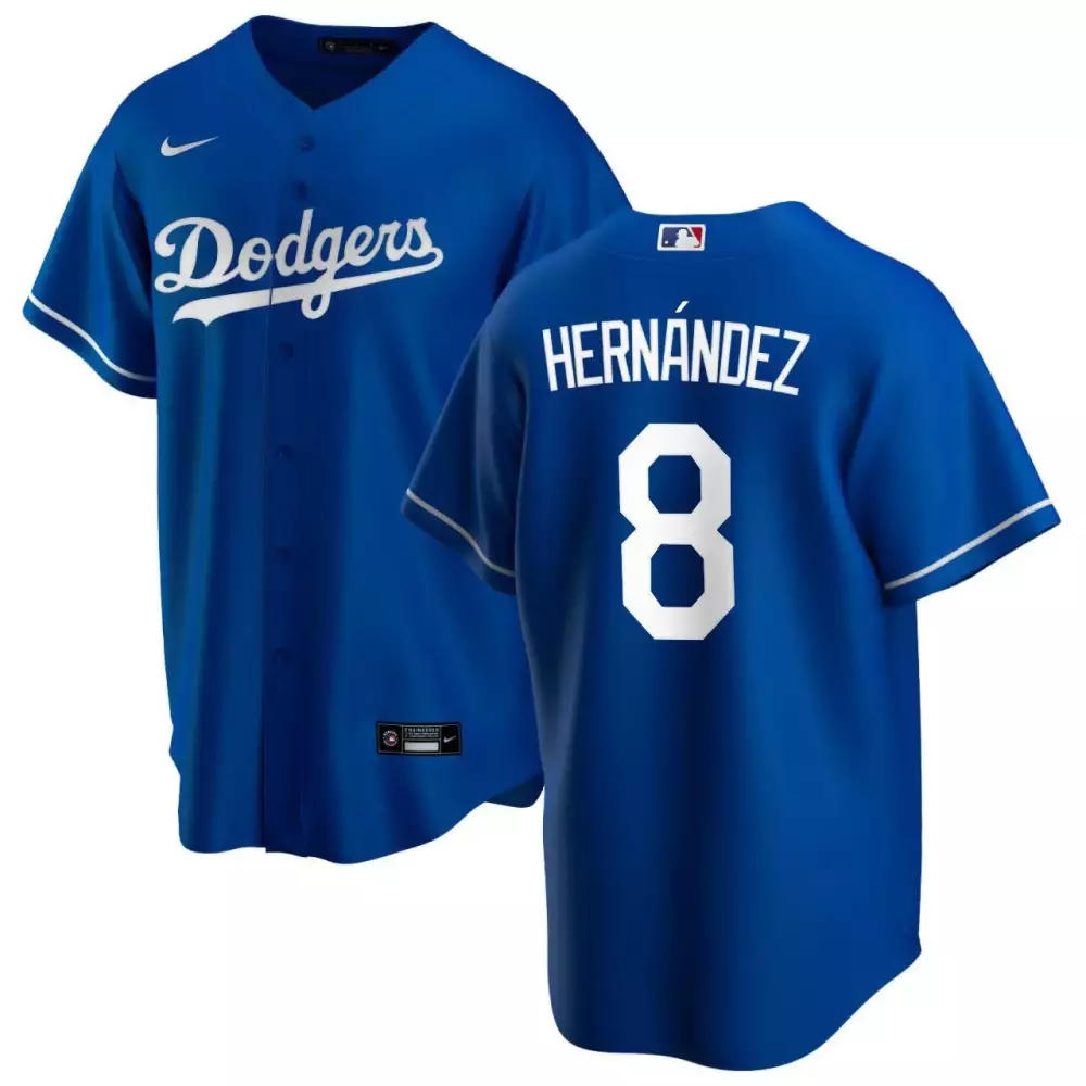 blue women los angeles dodgers kike hernandez blue jersey all stitched