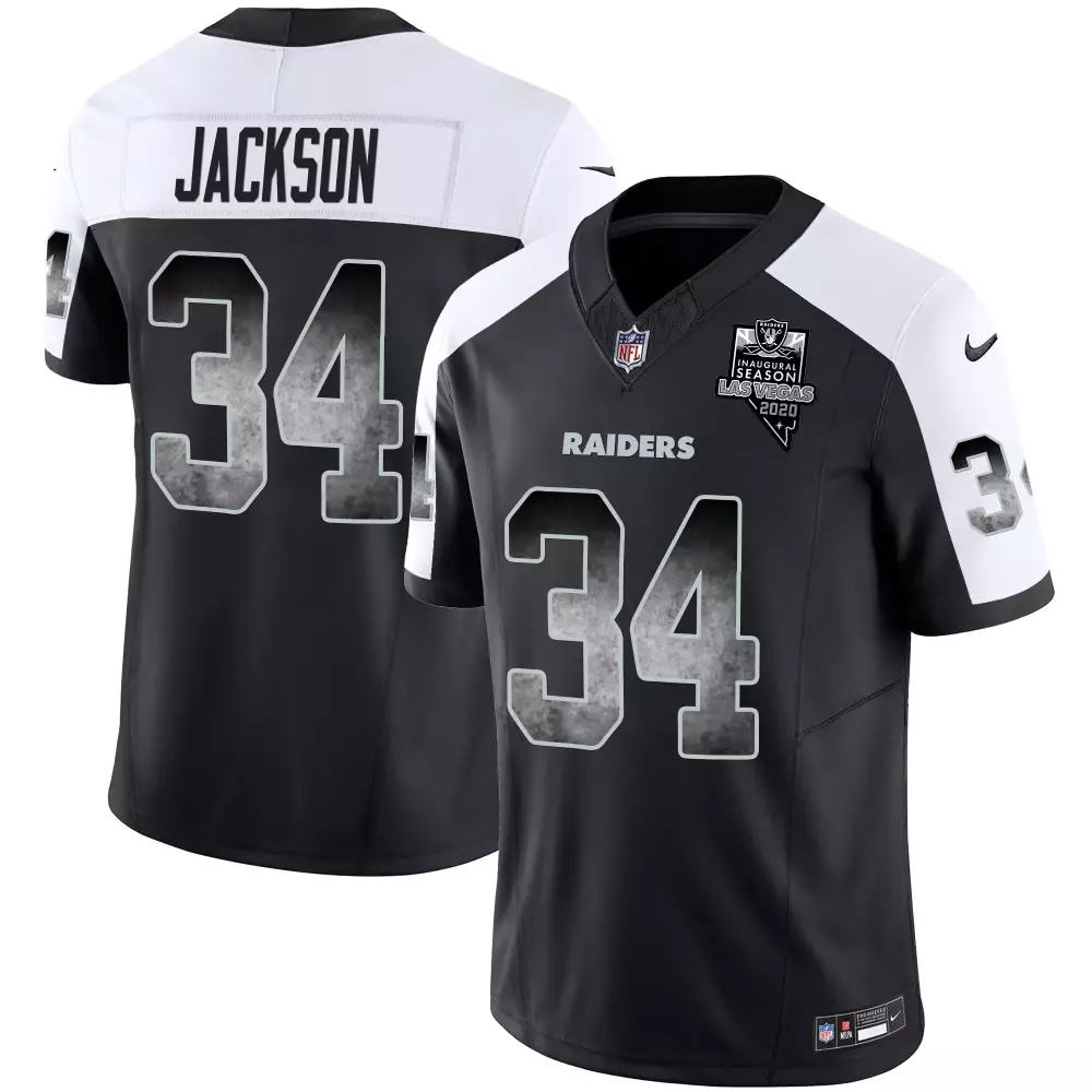 bo jackson alternate limited mens las vegas raiders alternate vapor black gold black inverted limited inaugural season p