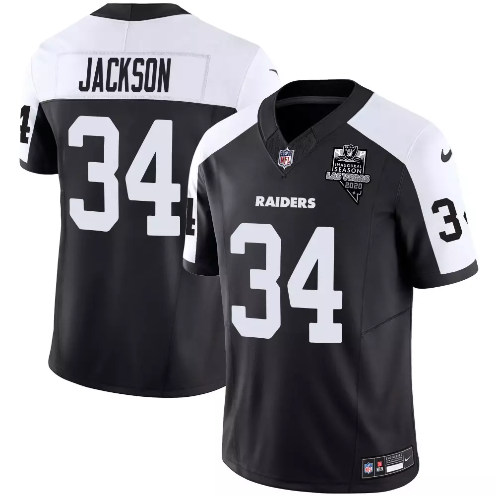 bo jackson alternate limited mens las vegas raiders alternate vapor black gold black inverted limited inaugural season p