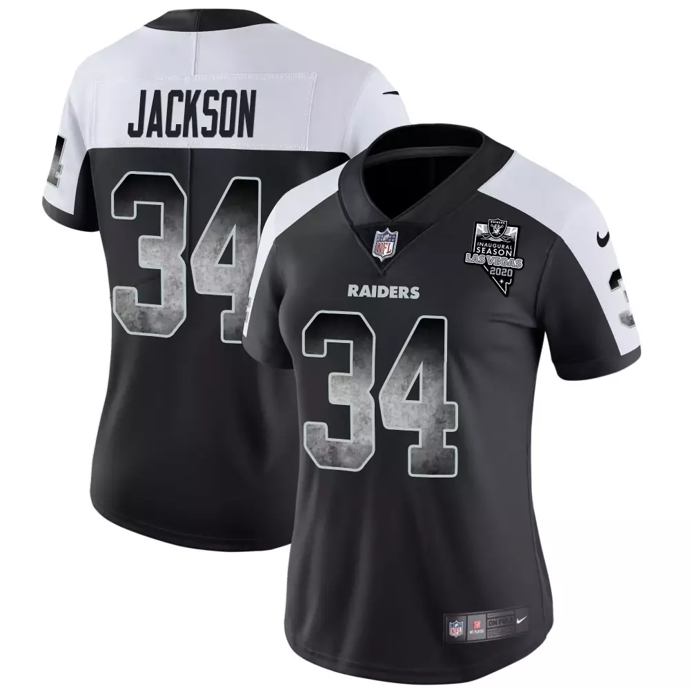 Bo Jackson Las Vegas Raiders White Men's Nevada Silver State Patch Vapor Jersey V2 | All Stitched Fan Gear for Men, Women & Youth