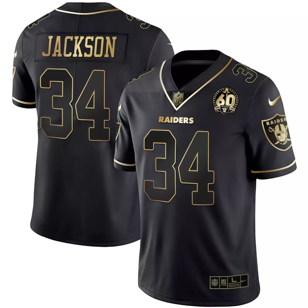 bo jackson black alternate mens las vegas raiders nevada silver state patch vapor jersey v2 all stitched