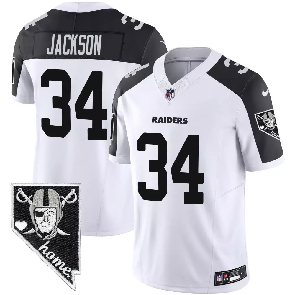 Bo Jackson Raiders Inverted Men's Gold Arch Smoke Vapor Jersey | Stitched | Fan Gear for Game Day | For Men, Women & Youth