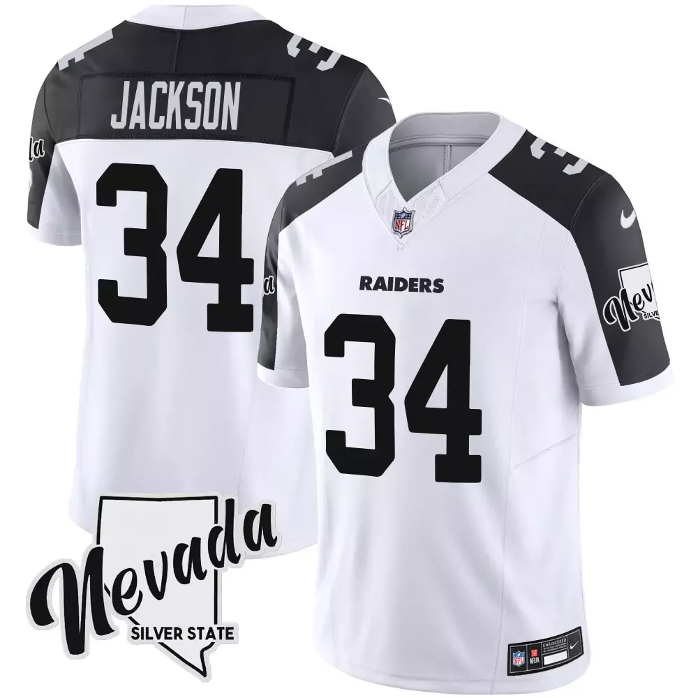 Bo Jackson Raiders Inverted Men's Gold Arch Smoke Vapor Jersey | Stitched | Fan Gear for Game Day | For Men, Women & Youth