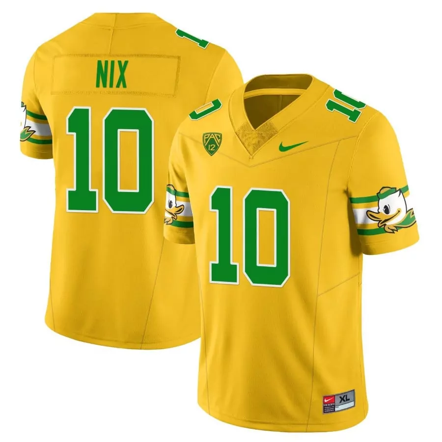 bo nix yellow mens oregon ducks ducks mighty oregon ducks 1984 throwback jersey v1 stitched