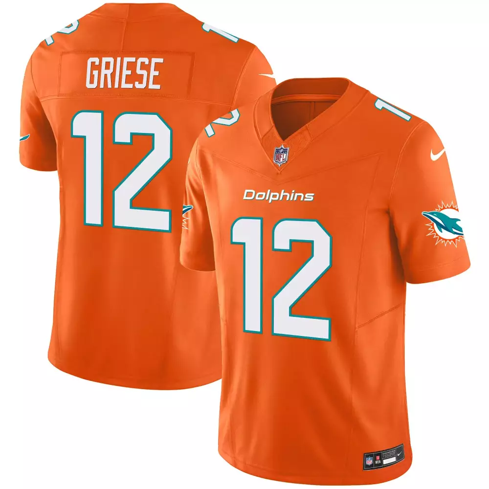 Bob Griese Miami Dolphins Orange Vapor Limited Jersey V2 | Stitched Design | Premium Fan Gear for Men, Women & Youth