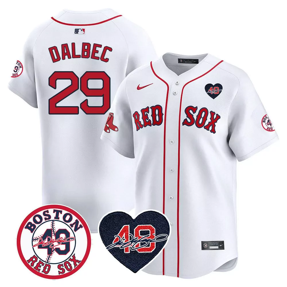bobby dalbec white mens boston red sox tim wakefield memorial patch vaper premier limited jersey all stitched all stitch