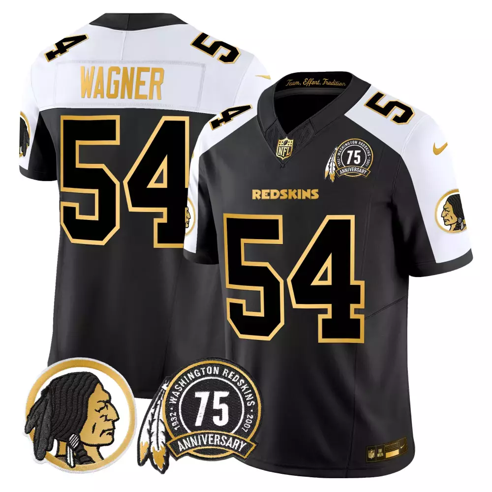 bobby wagner alternate mens washington redskins 75th patch throwback gold vapor limited jersey all stitched