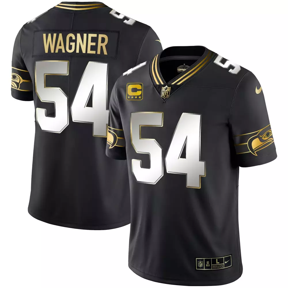 Bobby Wagner Black Limited Men's Seattle Seahawks Throwback Gold Jersey | All Stitched | Limited Edition Fan Gear for Men, Women & Youth
