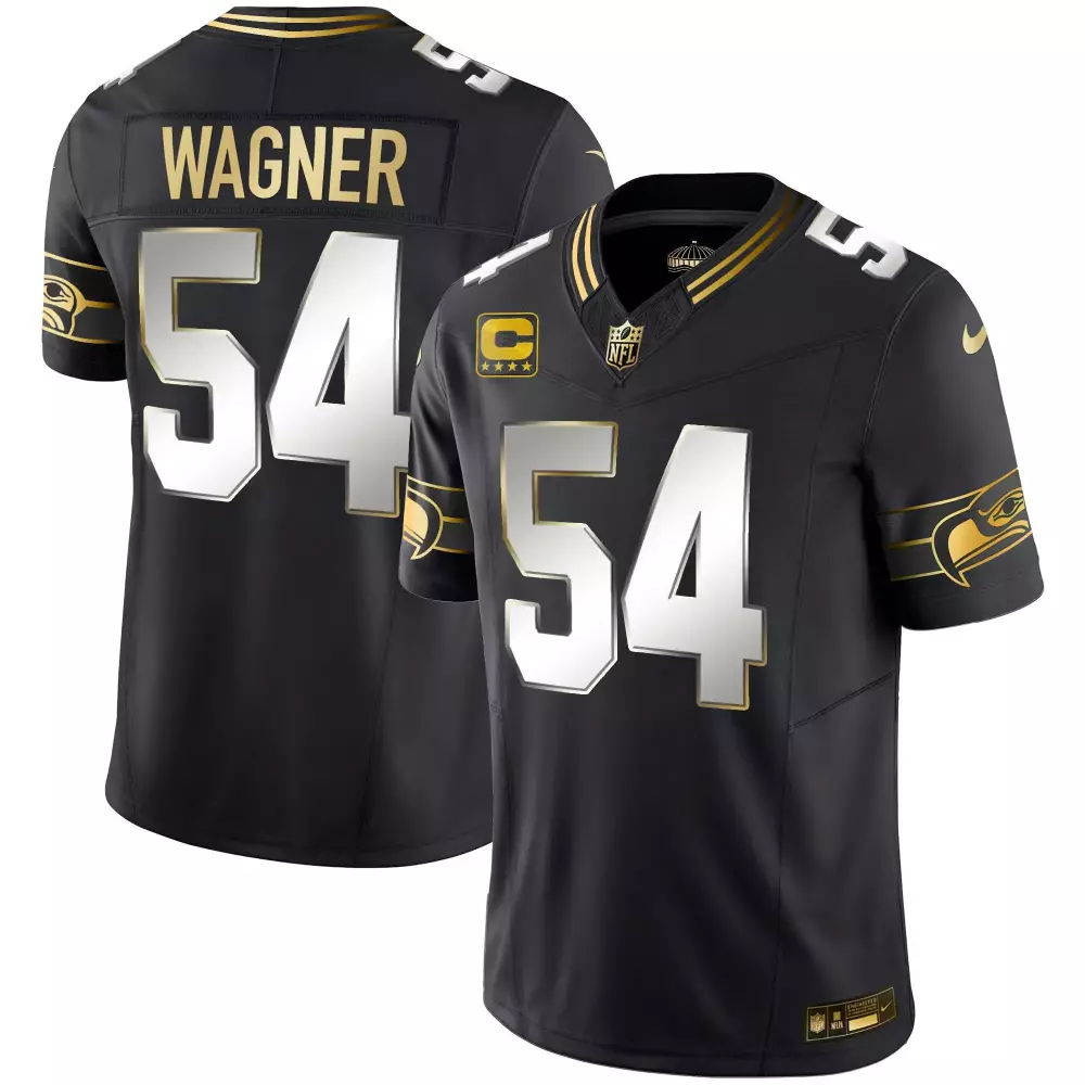 Bobby Wagner Black Limited Men's Seattle Seahawks Throwback Gold Jersey | All Stitched | Limited Edition Fan Gear for Men, Women & Youth