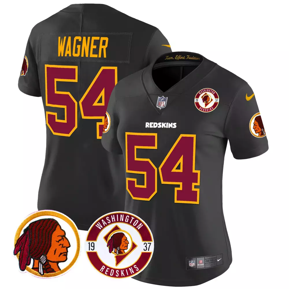 bobby wagner black womens washington redskins 2024 vapor limited jersey est 1937 patch all stitched
