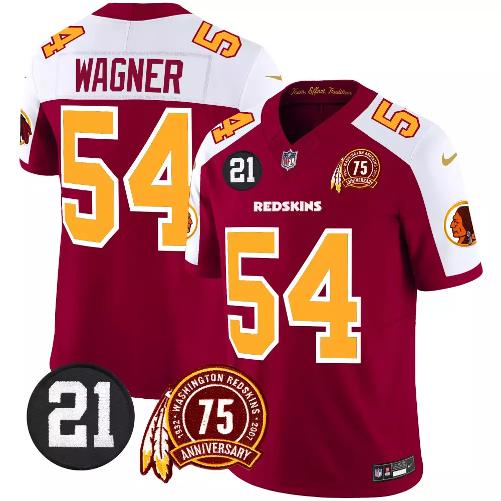 bobby wagner burgundy alternate mens washington redskins 75th sean taylor patch vapor limited jersey all stitched
