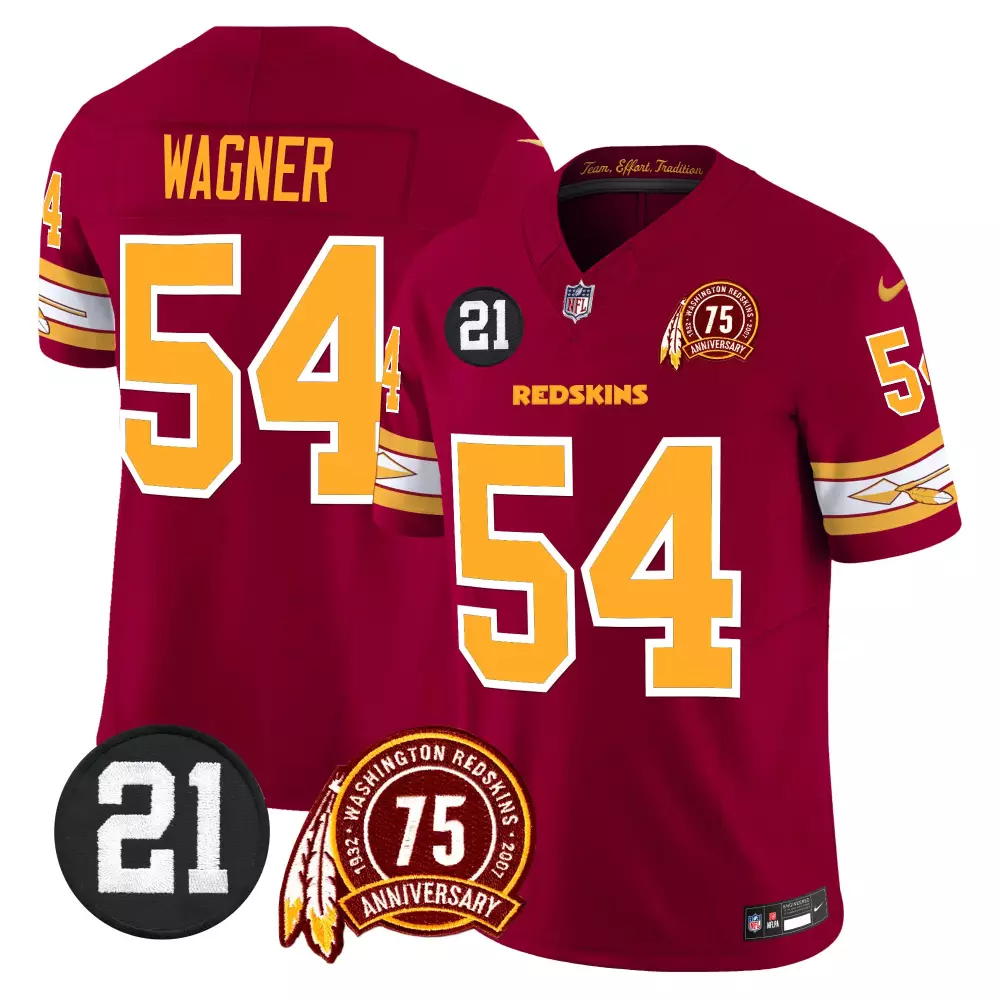 bobby wagner burgundy mens washington redskins 75th sean taylor patch vapor limited jersey v2 all stitched
