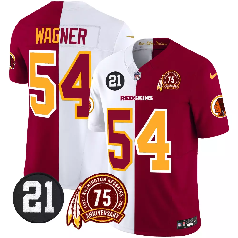 bobby wagner half mens washington redskins 75th sean taylor patch vapor limited jersey all stitched