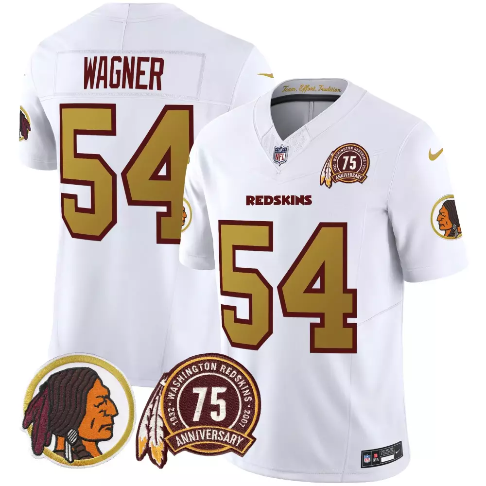 bobby wagner white mens washington redskins 75th sean taylor patch vapor limited jersey v2 all stitched