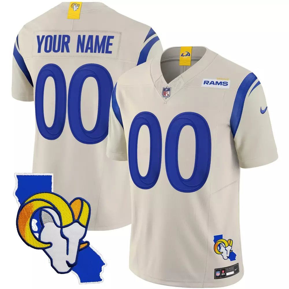 bone men los angeles rams 2024 nfc west division champions vapor limited custom jersey all stitched