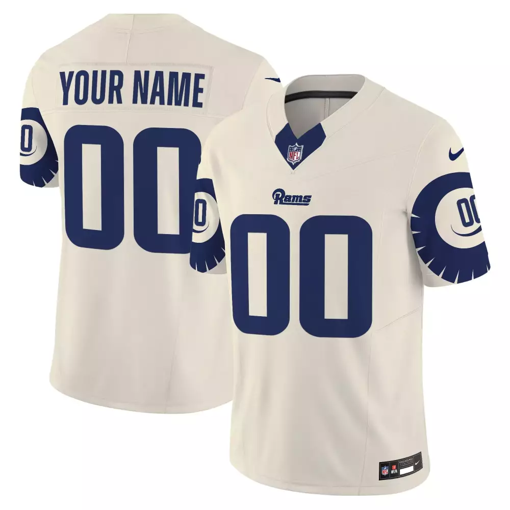 bone men los angeles rams 2024 nfc west division champions vapor limited custom jersey all stitched