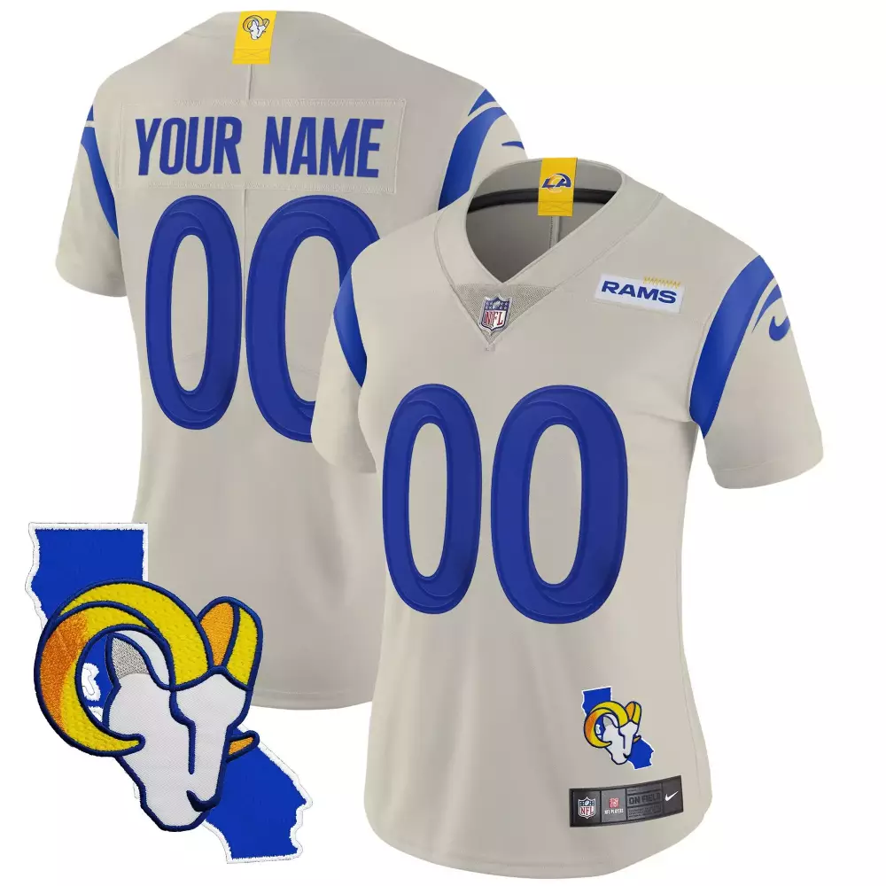 bone men los angeles rams vapor limited custom jersey all stitched