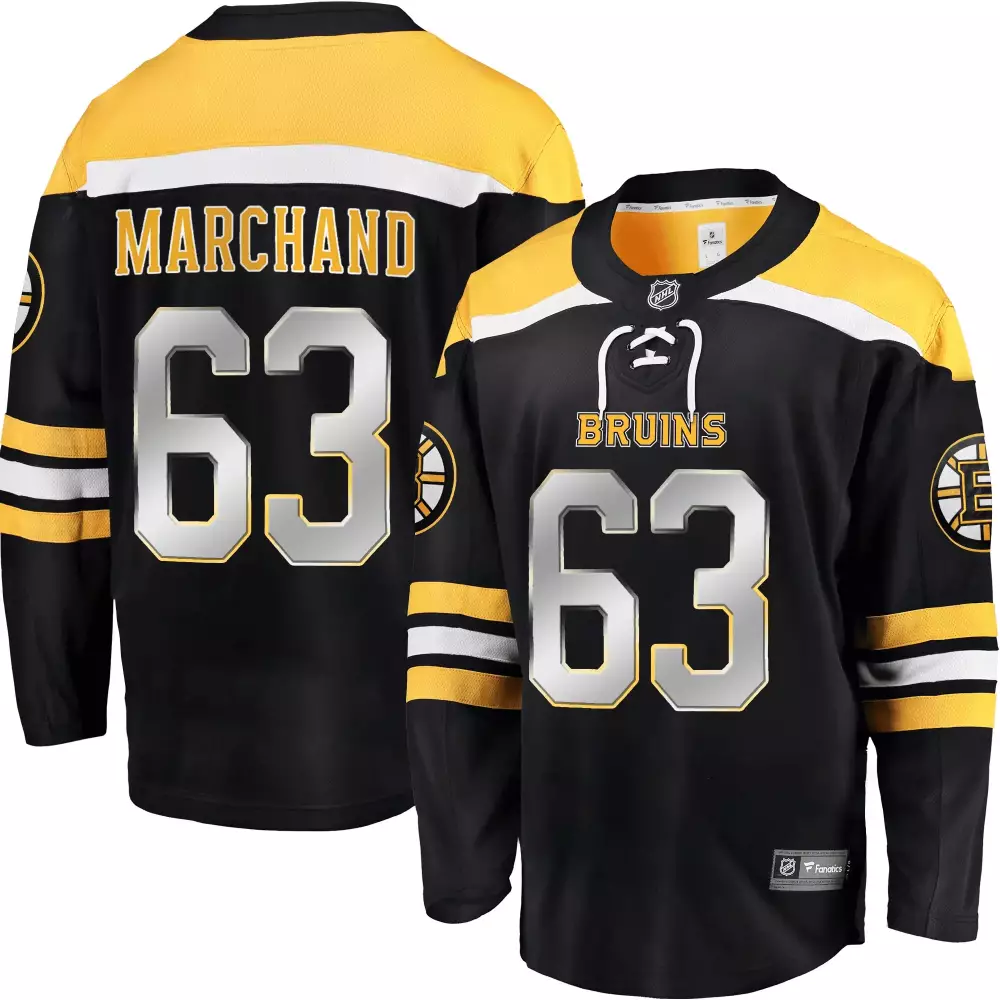 brad marchand black mens boston bruins 100 bb centennial patch breakaway jersey all stitched