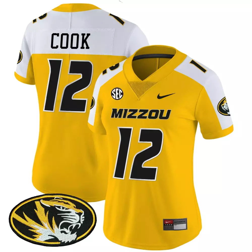 brady cook gold alternate mens missouri tigers vapor limited jersey all stitched