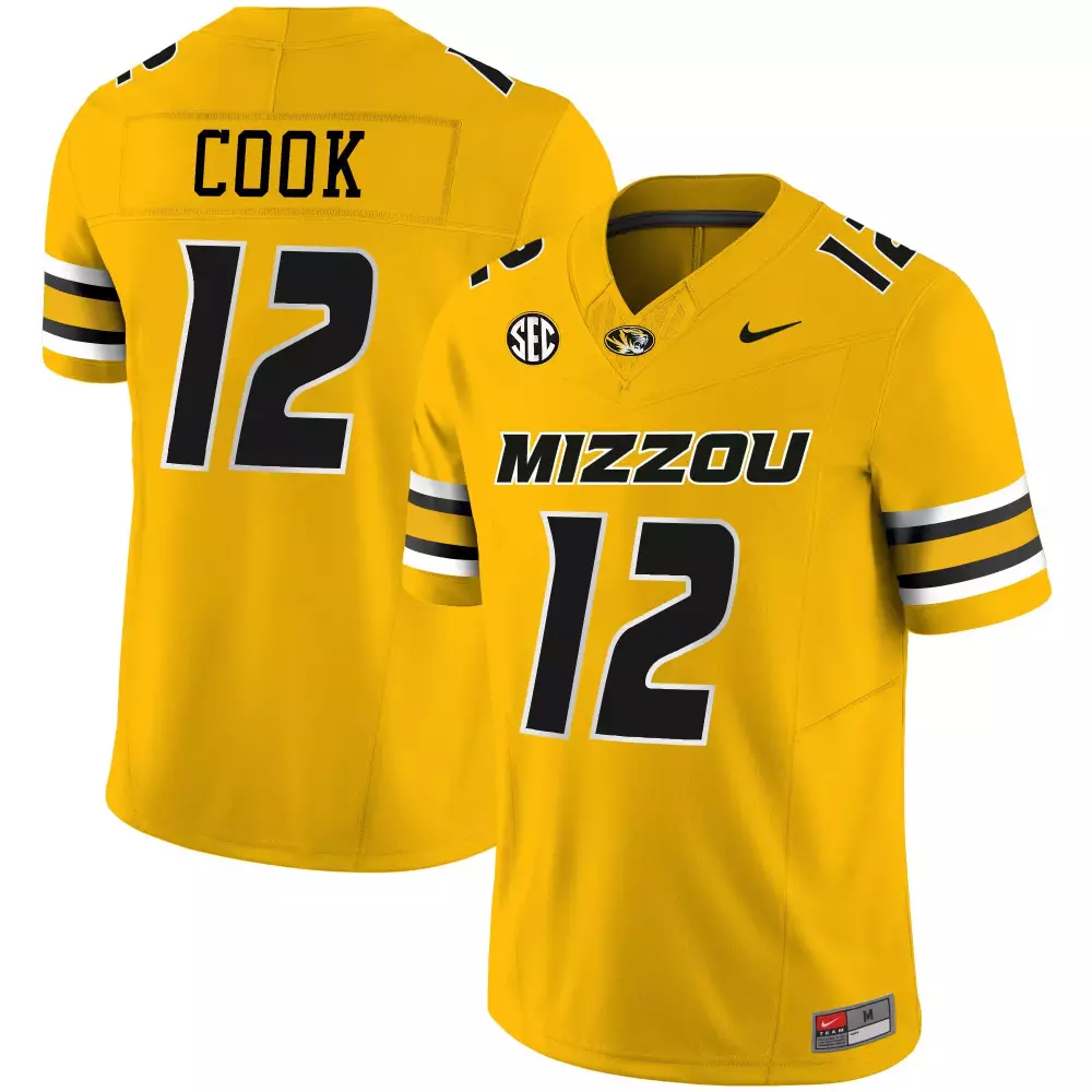 brady cook gold alternate mens missouri tigers vapor limited jersey all stitched