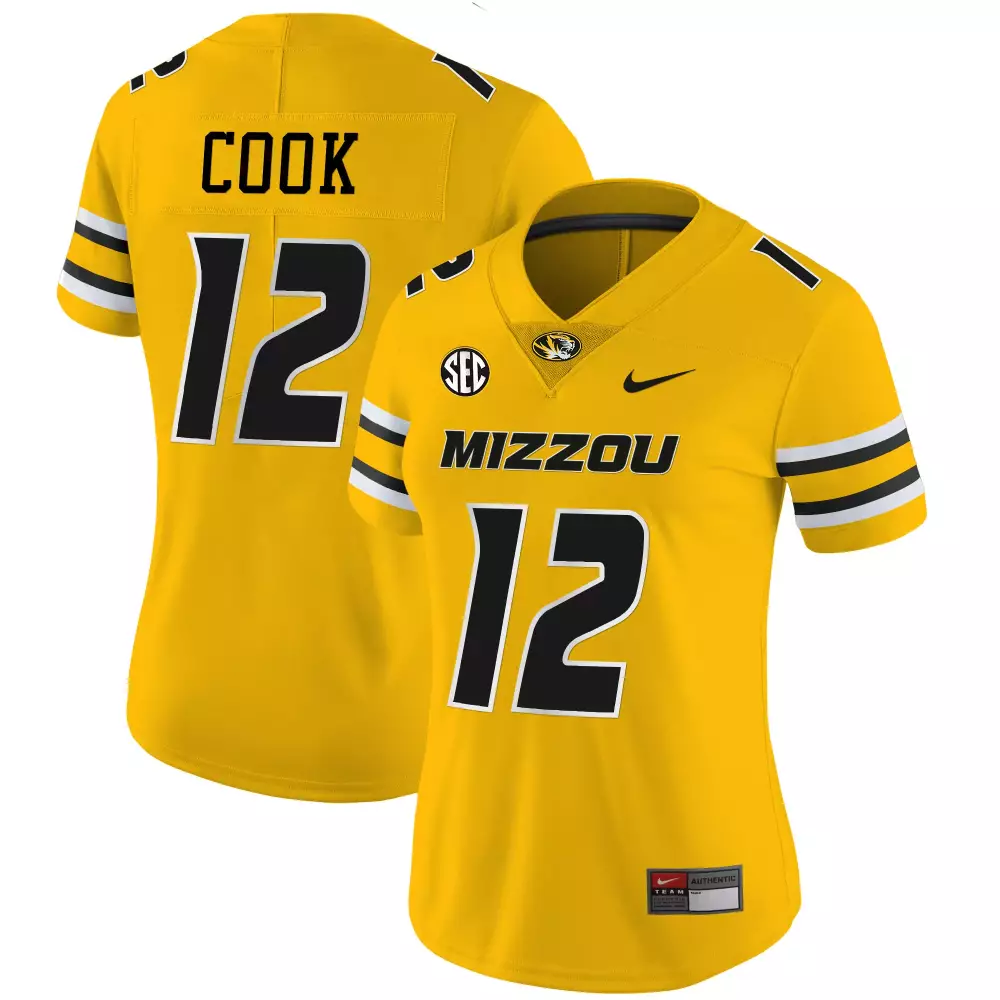 brady cook gold alternate mens missouri tigers vapor limited jersey all stitched