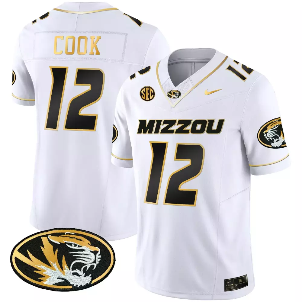 brady cook gold alternate mens missouri tigers vapor limited jersey all stitched
