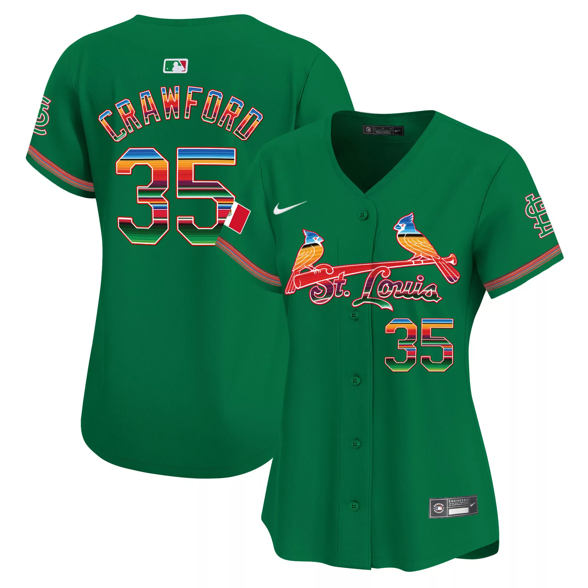 brandon crawford green mens st louis cardinals mexico vapor premier limited jersey all stitched