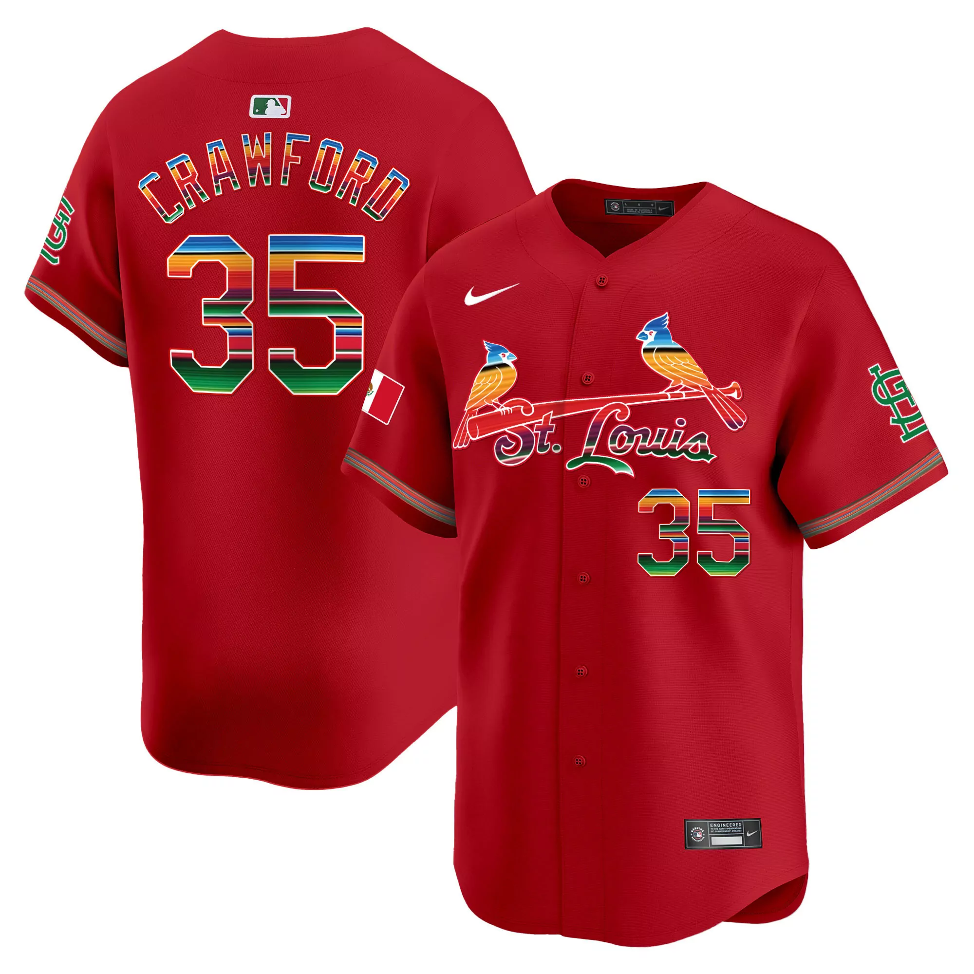 brandon crawford green mens st louis cardinals mexico vapor premier limited jersey all stitched