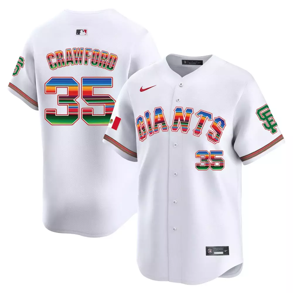 brandon crawford white mens san francisco giants mexico vapor premier limited jersey all stitched