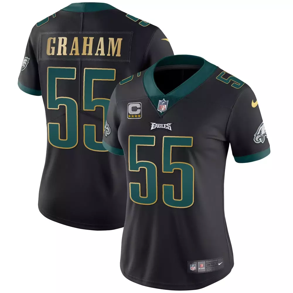 Gold Trim Vapor Player Jersey for Women | Stitched Eagles Apparel | Perfect for Game Day for Men, Women & Youth
