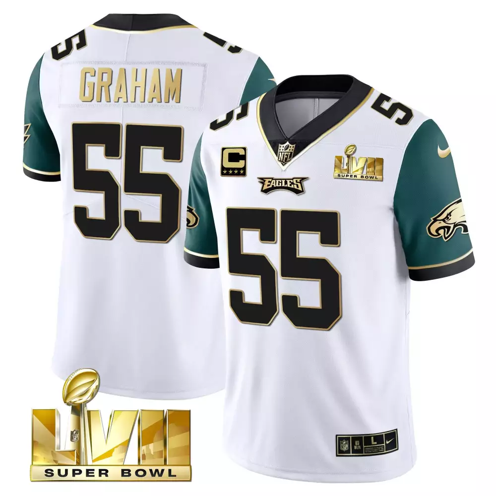 brandon graham midnight green sleeves youths philadelphia eagles super bowl vapor gold jersey all stitched