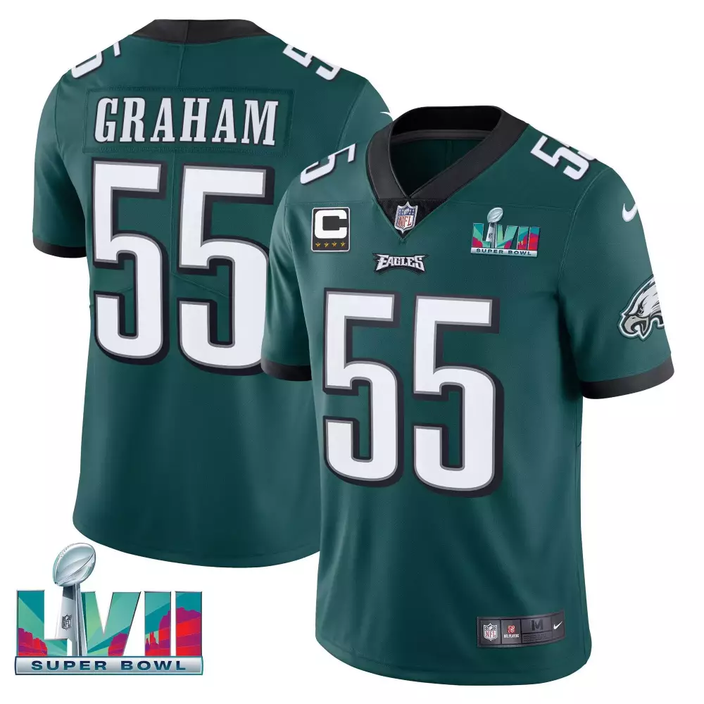 brandon graham midnight green sleeves youths philadelphia eagles super bowl vapor gold jersey all stitched