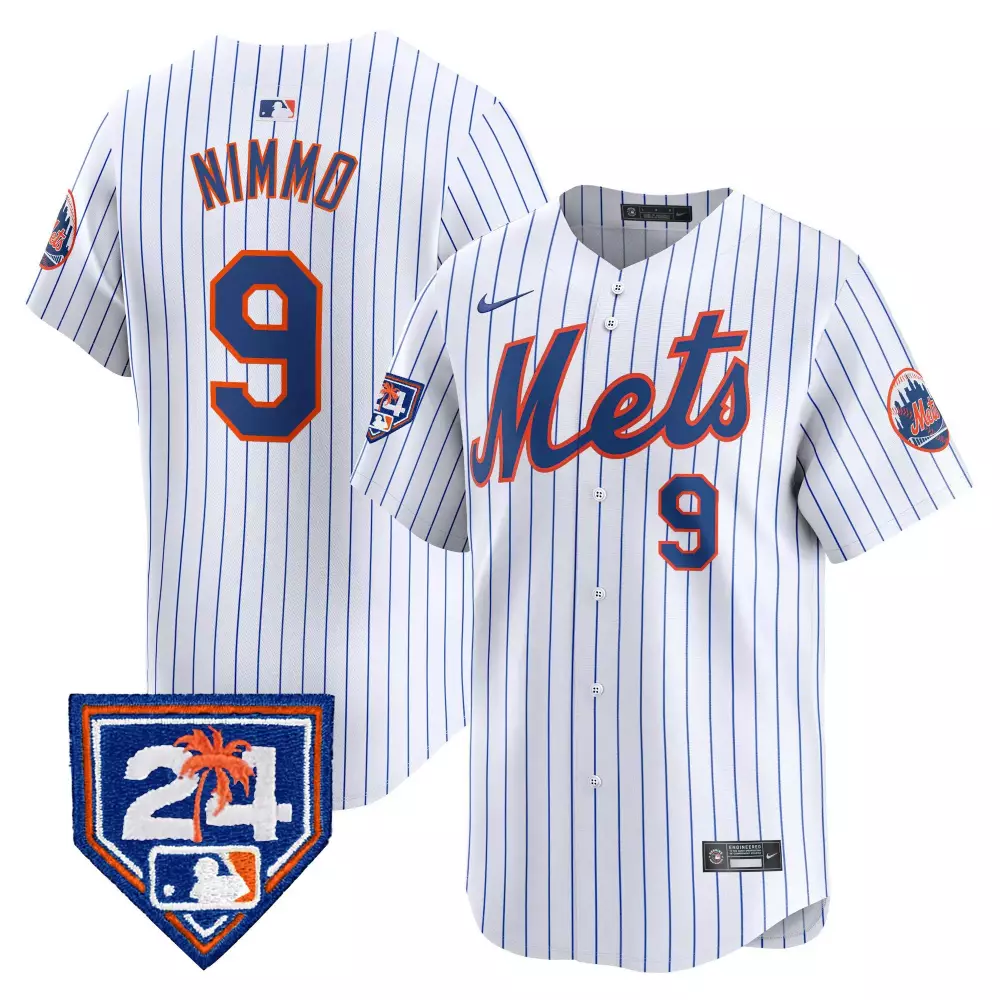 brandon nimmo white mens new york mets 2024 spring training vapor premier limited jersey v2 all stitched