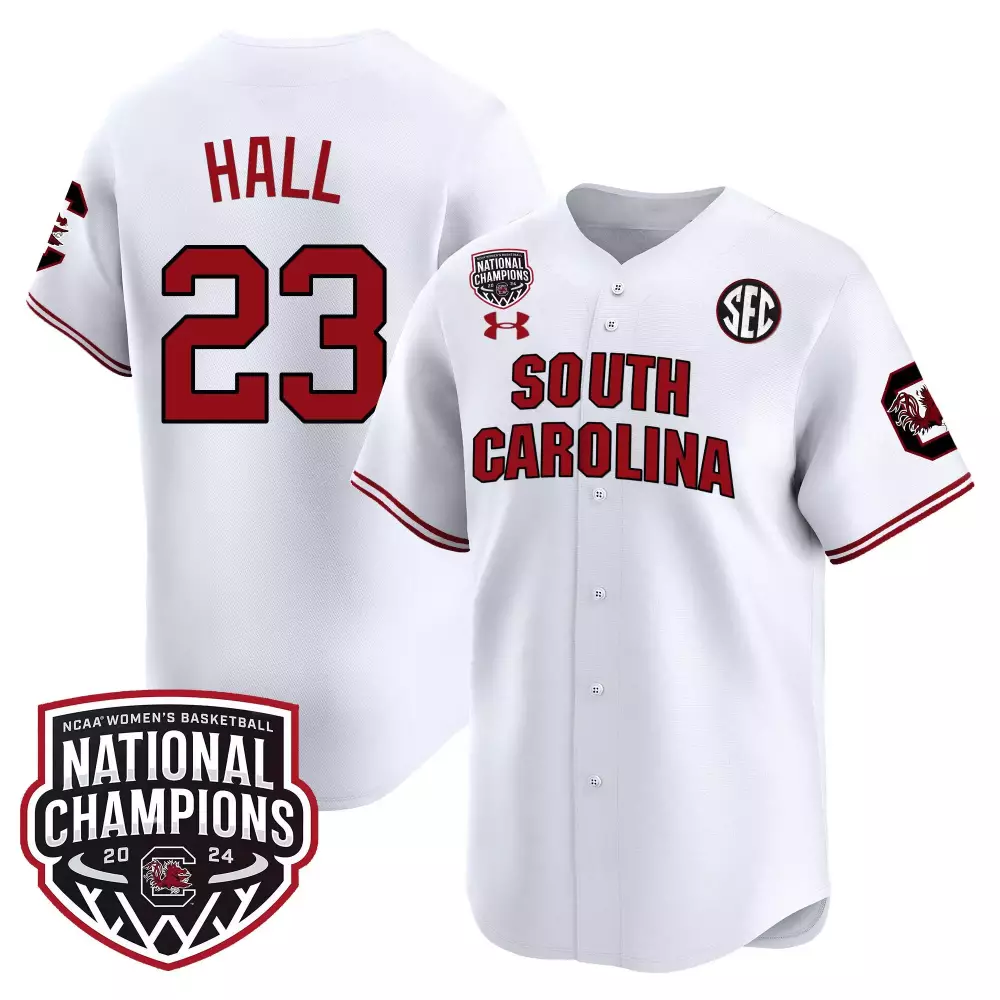 bree hall white mens size south carolina gamecocks 2024 final four basketball jersey women patch all stitched