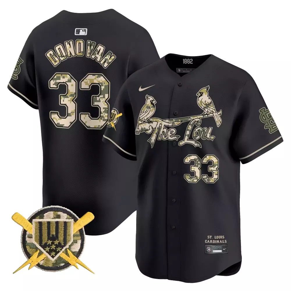 Donovan Cardinals Armed Forces Day Jersey | Black Vapor Premier | Limited Edition for Men, Women & Youth