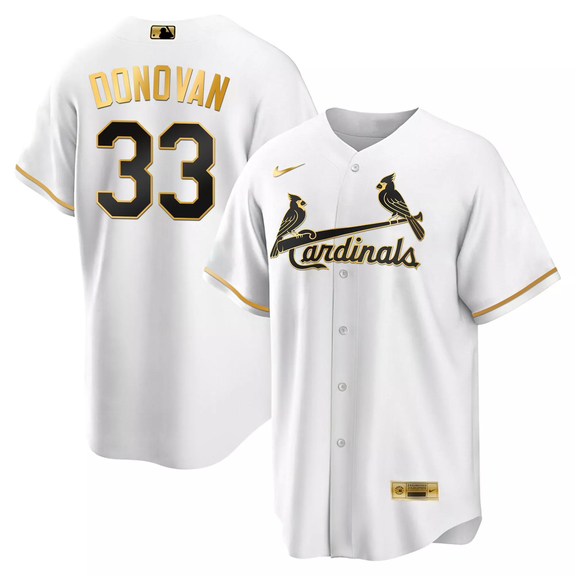 brendan donovan cool black gold mens st louis cardinals black limited gold jersey all stitched