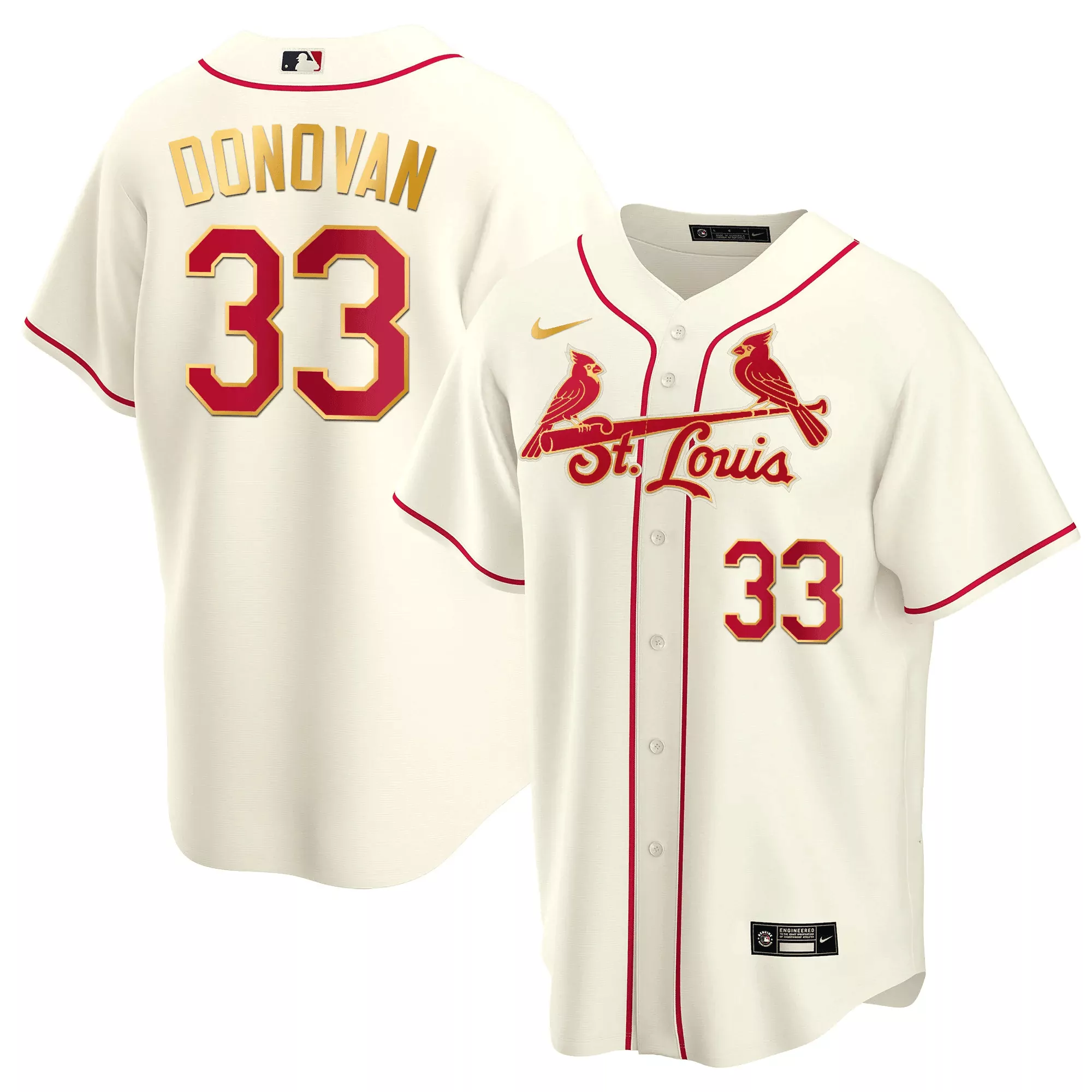 brendan donovan cool black gold mens st louis cardinals black limited gold jersey all stitched